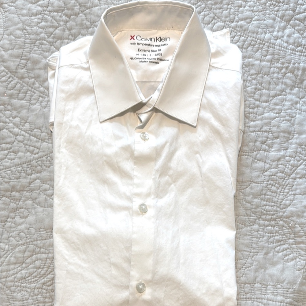 Calvin Klein Men's Crisp White Dress Shirt